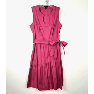 Banana Republic‎ Women's Pink Coral Sleeveless Fit & Flare Dress Size 0